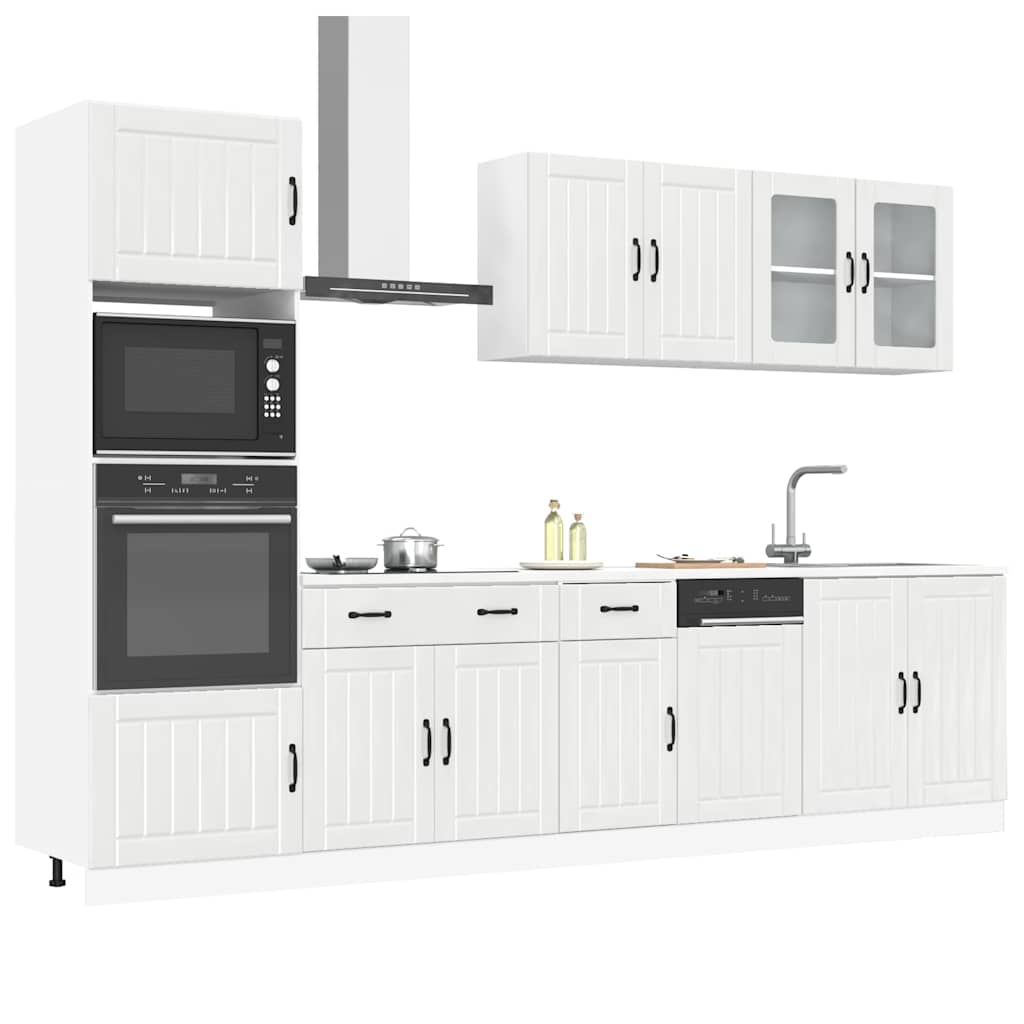 vidaXL 7 Piece Kitchen Cabinet Set "Lucca" High Gloss White 1