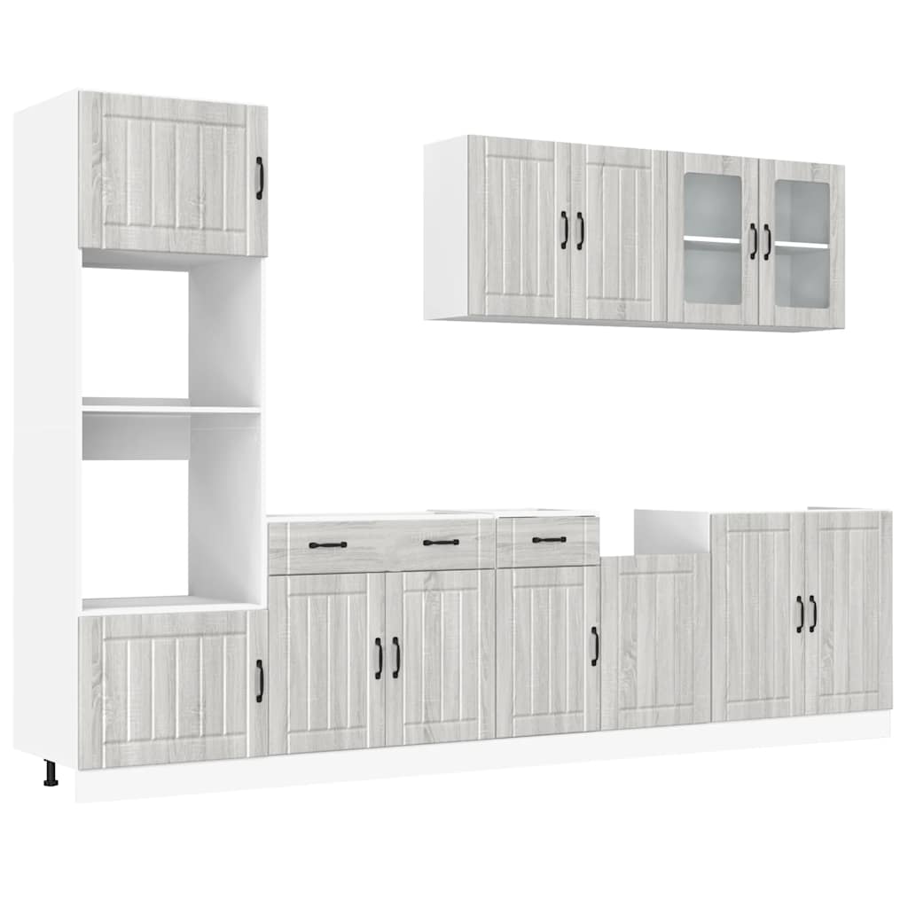 vidaXL 7 Piece Kitchen Cabinet Set "Kalmar" Grey Sonoma Engineered Wood 2
