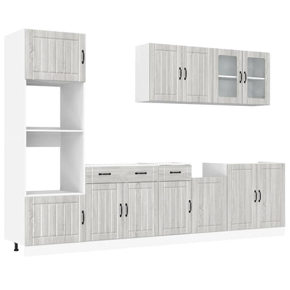 vidaXL 7 Piece Kitchen Cabinet Set "Kalmar" Grey Sonoma Engineered Wood 2