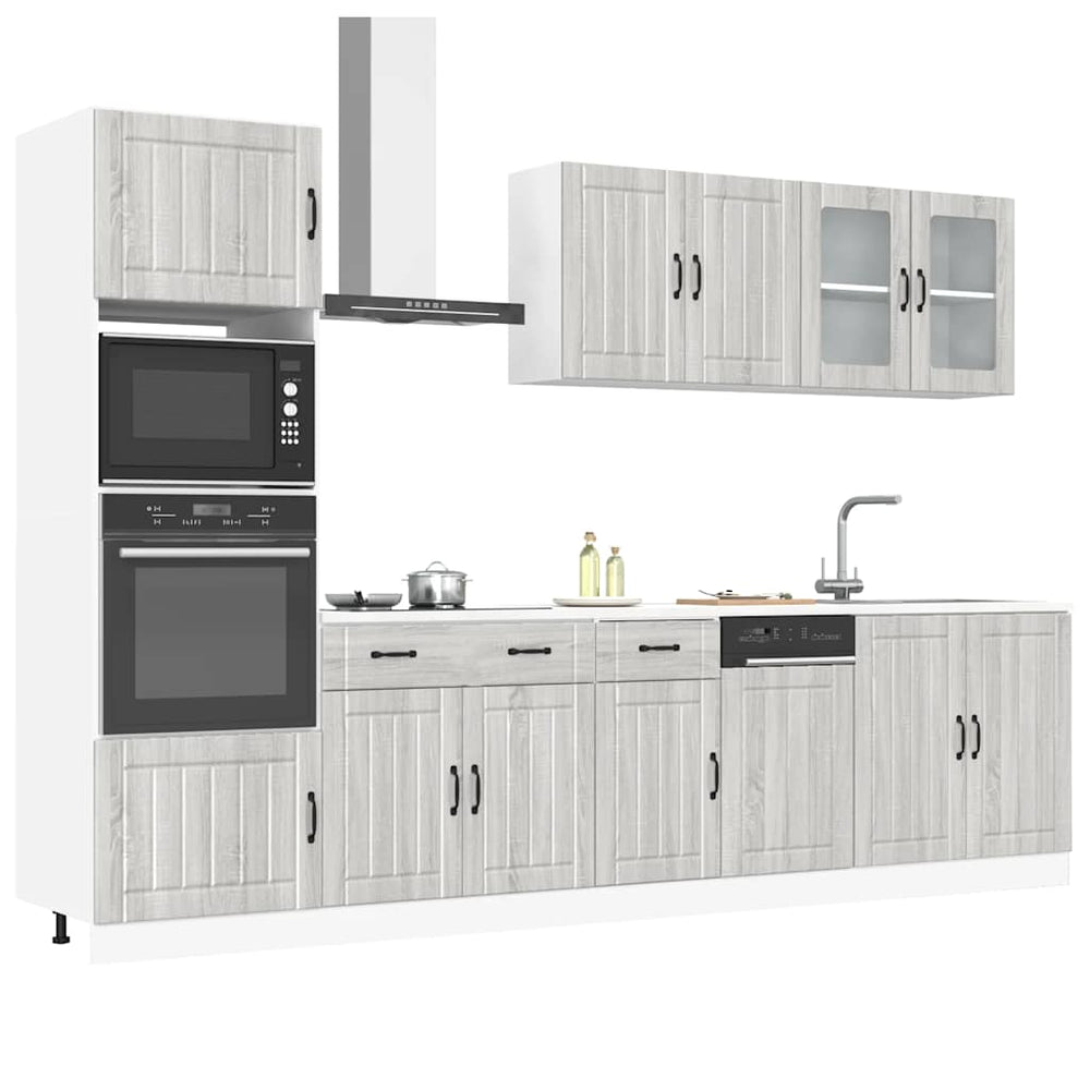 vidaXL 7 Piece Kitchen Cabinet Set "Kalmar" Grey Sonoma Engineered Wood