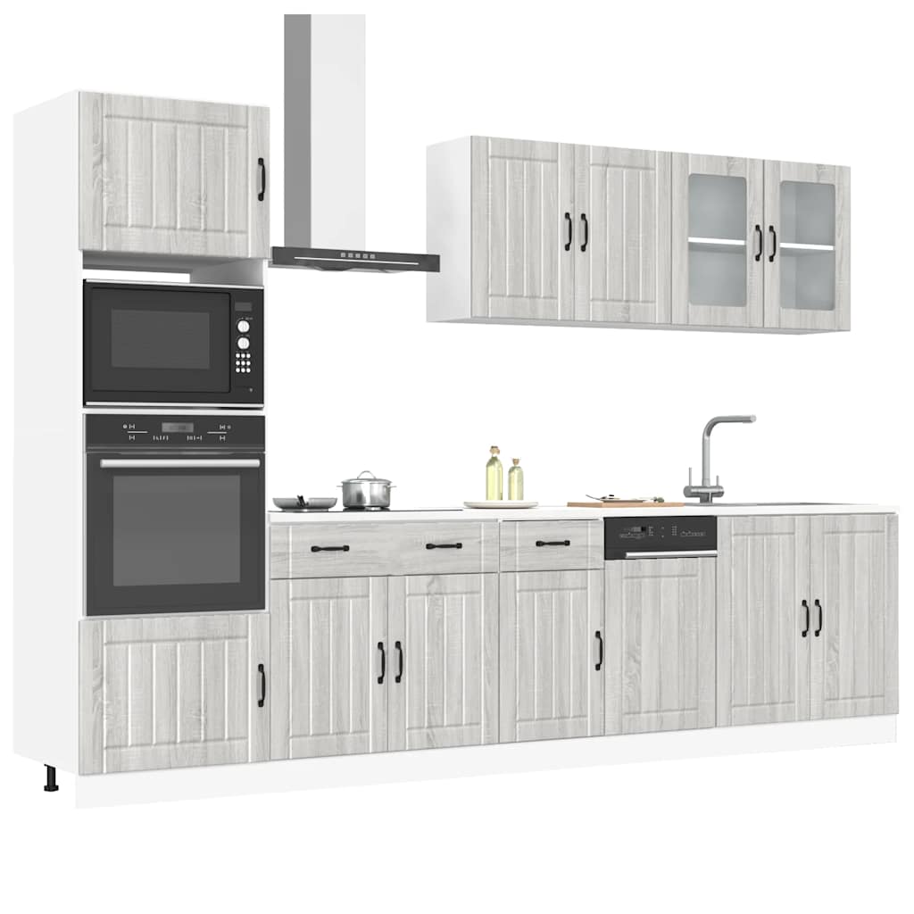 vidaXL 7 Piece Kitchen Cabinet Set "Kalmar" Grey Sonoma Engineered Wood 1