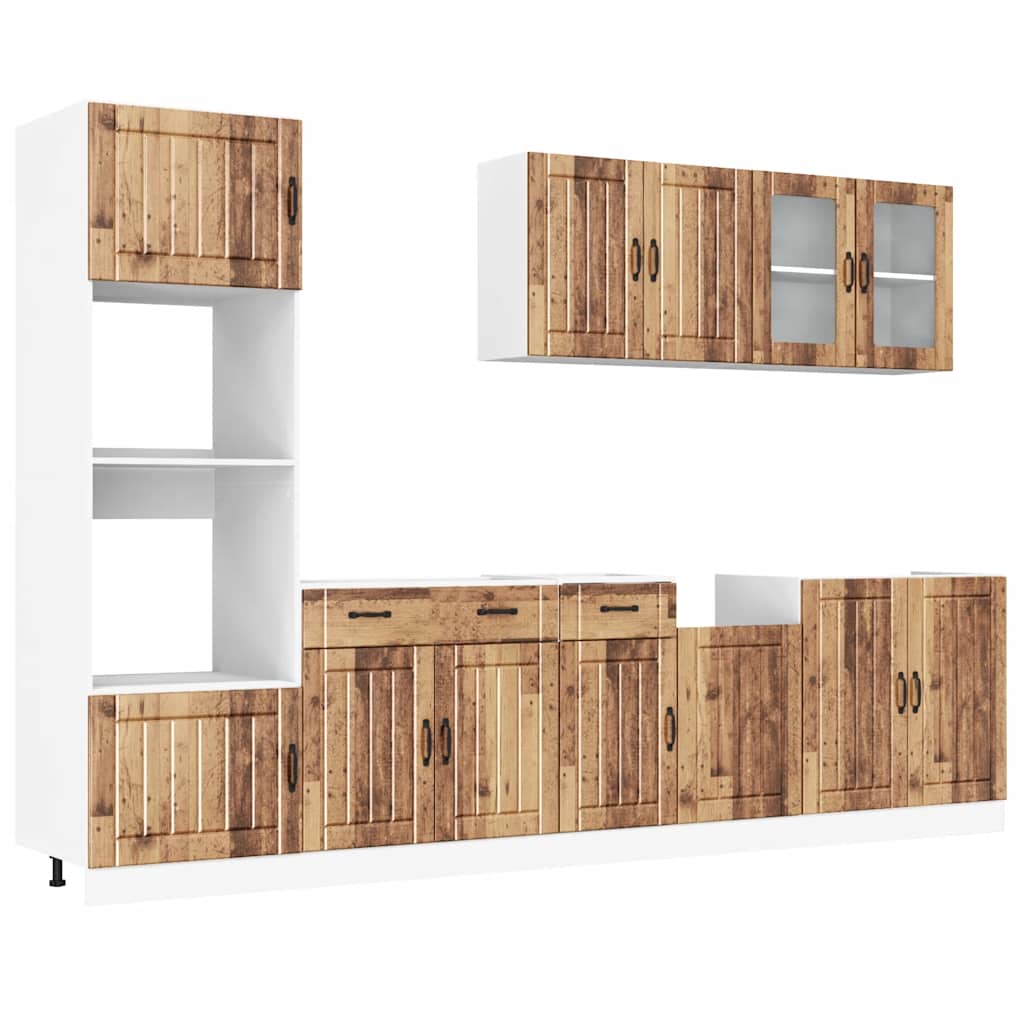 vidaXL 7 Piece Kitchen Cabinet Set "Kalmar" Old Wood Engineered Wood 2