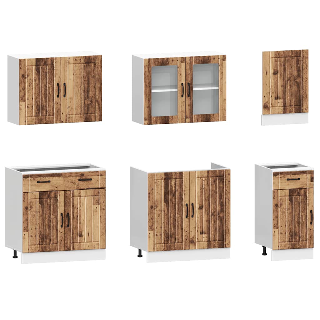 vidaXL 7 Piece Kitchen Cabinet Set "Kalmar" Old Wood Engineered Wood 4