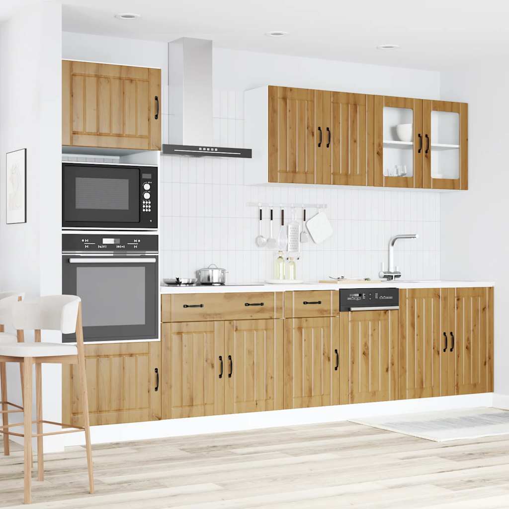 vidaXL 7 Piece Kitchen Cabinet Set "Kalmar" Artisan Oak Engineered Wood 3
