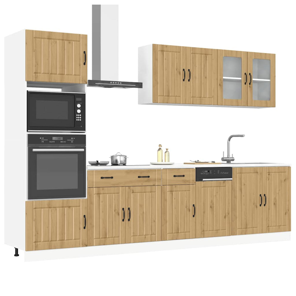 vidaXL 7 Piece Kitchen Cabinet Set "Kalmar" Artisan Oak Engineered Wood