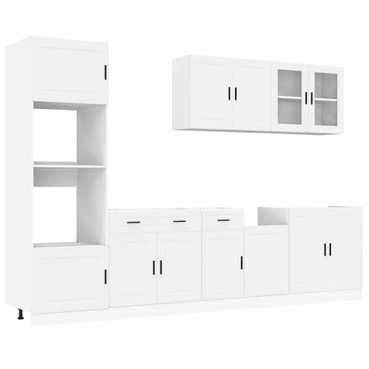 vidaXL 7 Piece Kitchen Cabinet Set "Porto" White Engineered Wood 2