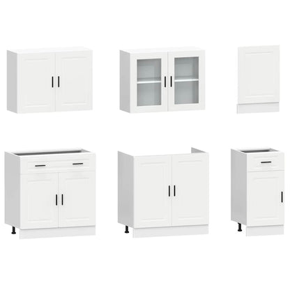 vidaXL 7 Piece Kitchen Cabinet Set "Porto" White Engineered Wood 4