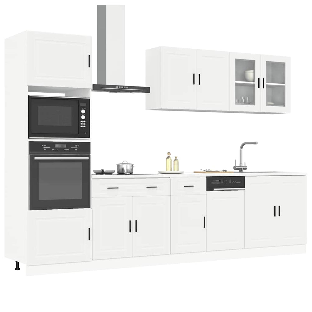 vidaXL 7 Piece Kitchen Cabinet Set "Porto" White Engineered Wood