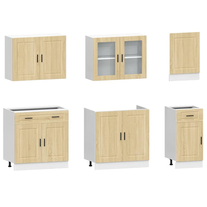 vidaXL 7 Piece Kitchen Cabinet Set "Porto" Sonoma Oak Engineered Wood 4