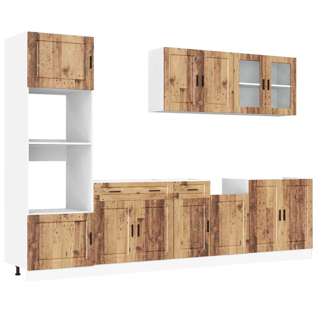 vidaXL 7 Piece Kitchen Cabinet Set "Porto" Old Wood Engineered Wood 2
