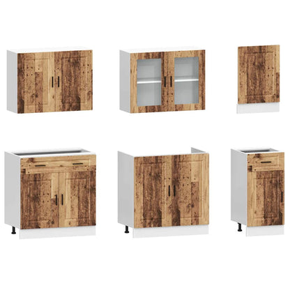 vidaXL 7 Piece Kitchen Cabinet Set "Porto" Old Wood Engineered Wood 4