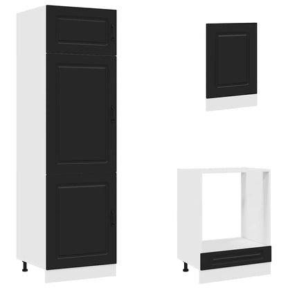 vidaXL 7 Piece Kitchen Cabinet Set "Kalmar" Black Engineered Wood 5