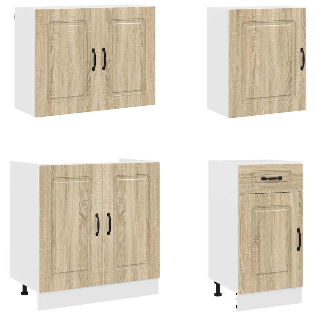 vidaXL 7 Piece Kitchen Cabinet Set "Kalmar" Sonoma Oak Engineered Wood 4