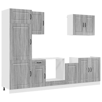 vidaXL 7 Piece Kitchen Cabinet Set "Kalmar" Grey Sonoma Engineered Wood 2