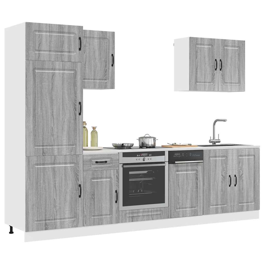 vidaXL 7 Piece Kitchen Cabinet Set "Kalmar" Grey Sonoma Engineered Wood 3