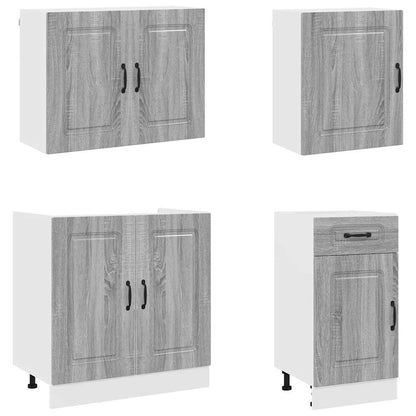 vidaXL 7 Piece Kitchen Cabinet Set "Kalmar" Grey Sonoma Engineered Wood 4