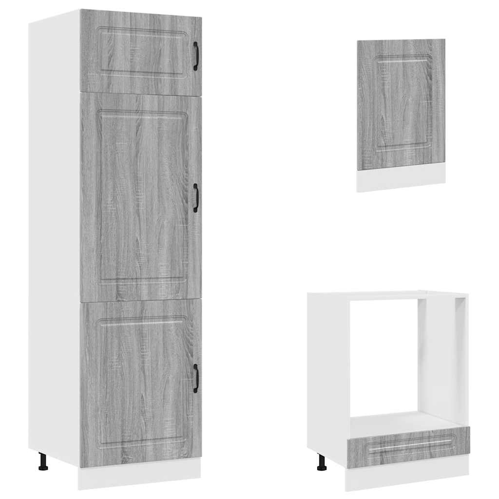 vidaXL 7 Piece Kitchen Cabinet Set "Kalmar" Grey Sonoma Engineered Wood 5
