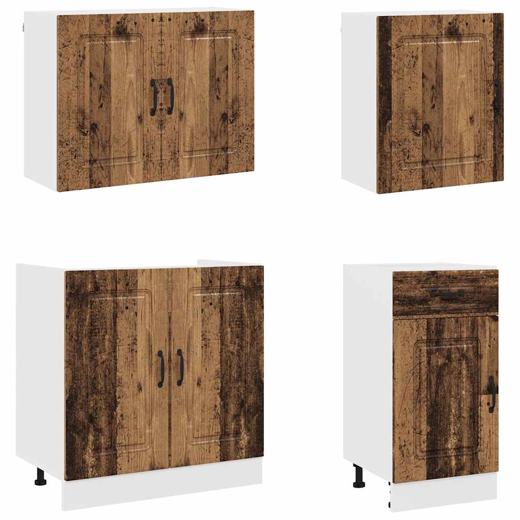 vidaXL 7 Piece Kitchen Cabinet Set "Kalmar" Old Wood Engineered Wood 4