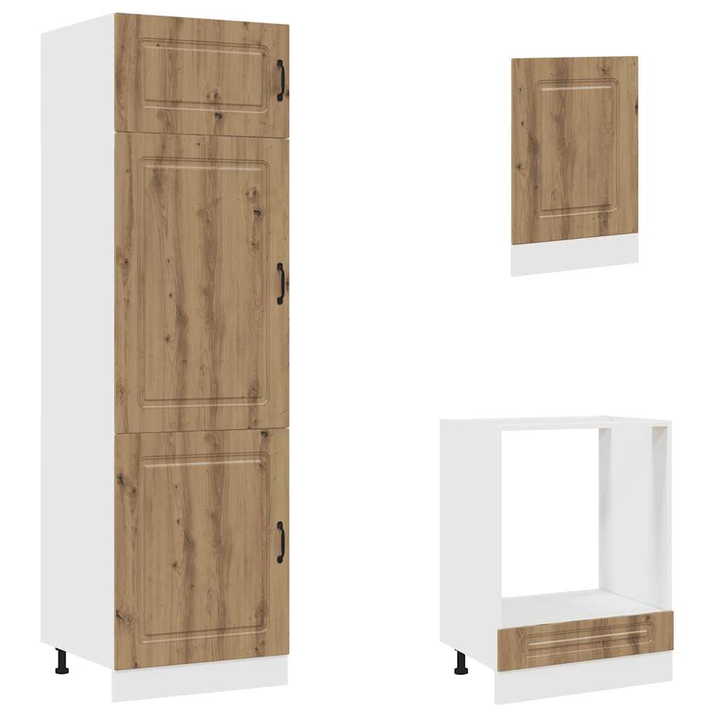 vidaXL 7 Piece Kitchen Cabinet Set "Kalmar" Artisan Oak Engineered Wood 5