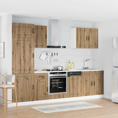 vidaXL 7 Piece Kitchen Cabinet Set "Kalmar" Artisan Oak Engineered Wood 1