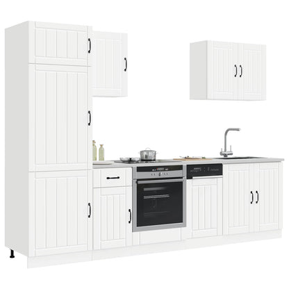 7 Piece Kitchen Cabinet Set "Lucca" Engineered Wood White