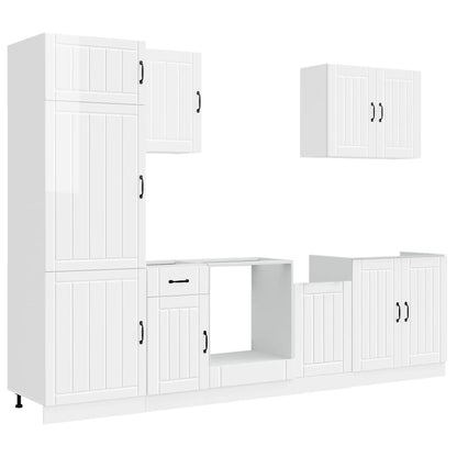 vidaXL 7 Piece Kitchen Cabinet Set "Lucca" High Gloss White Engineered Wood 2