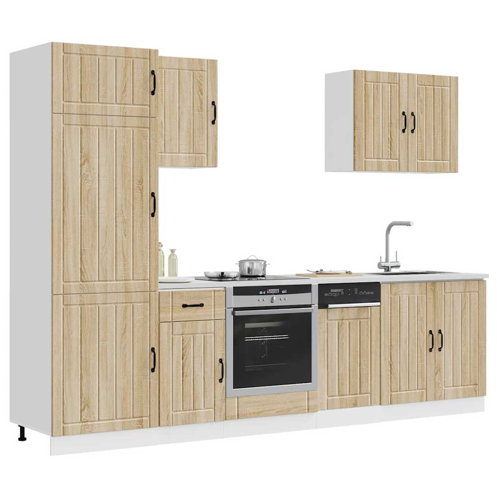 vidaXL 7 Piece Kitchen Cabinet Set "Lucca" Sonoma Oak Engineered Wood 3