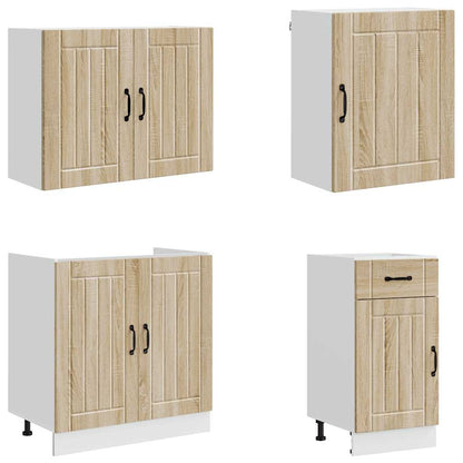 vidaXL 7 Piece Kitchen Cabinet Set "Lucca" Sonoma Oak Engineered Wood 4