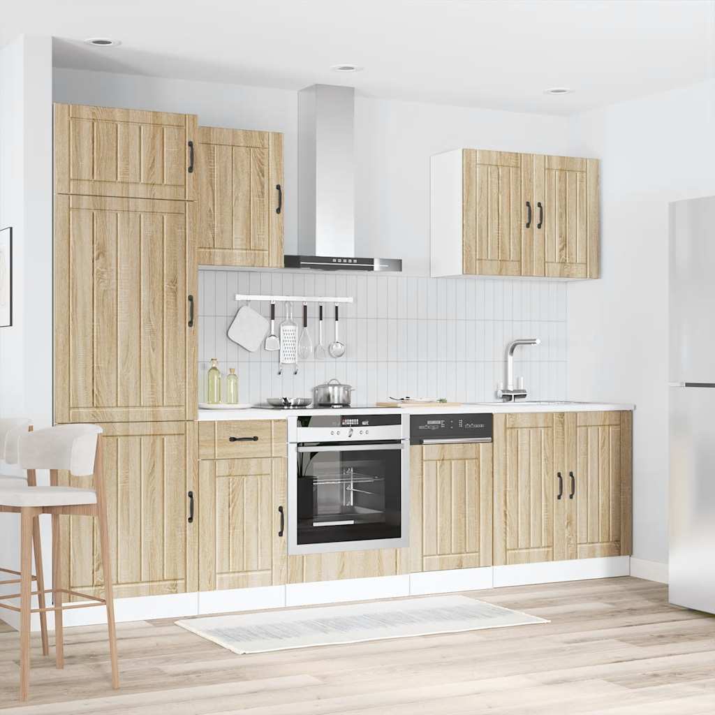 vidaXL 7 Piece Kitchen Cabinet Set "Lucca" Sonoma Oak Engineered Wood 1