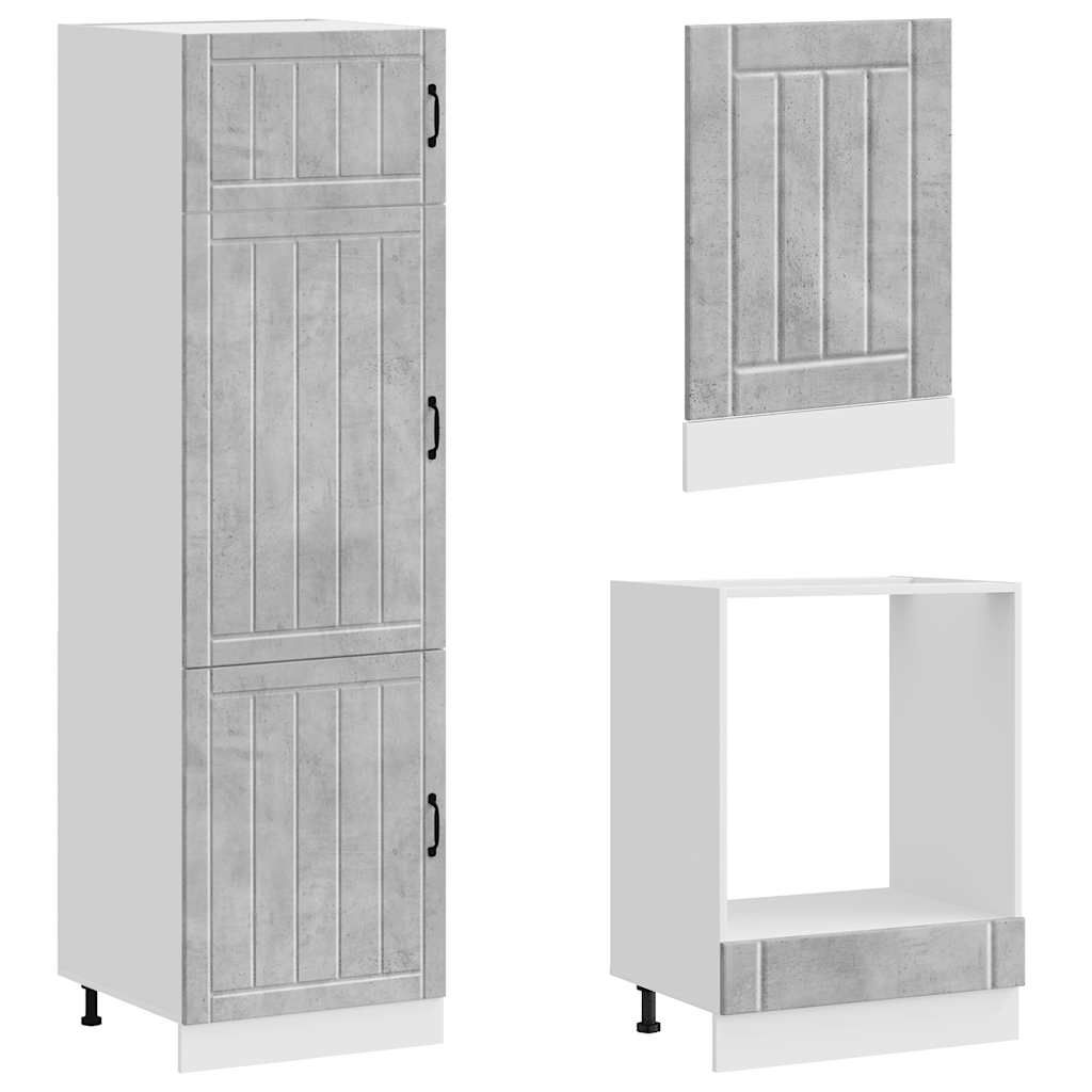 vidaXL 7 Piece Kitchen Cabinet Set "Lucca" Concrete Grey Engineered Wood 5