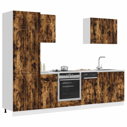 vidaXL 7 Piece Kitchen Cabinet Set "Lucca" Smoked Oak Engineered Wood 3