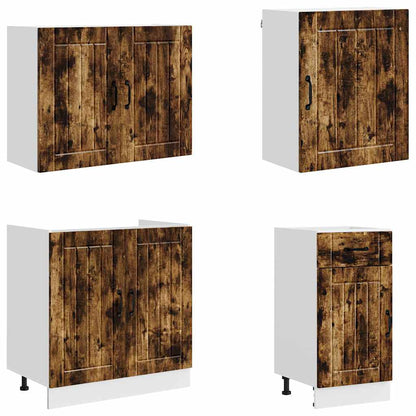 vidaXL 7 Piece Kitchen Cabinet Set "Lucca" Smoked Oak Engineered Wood 4