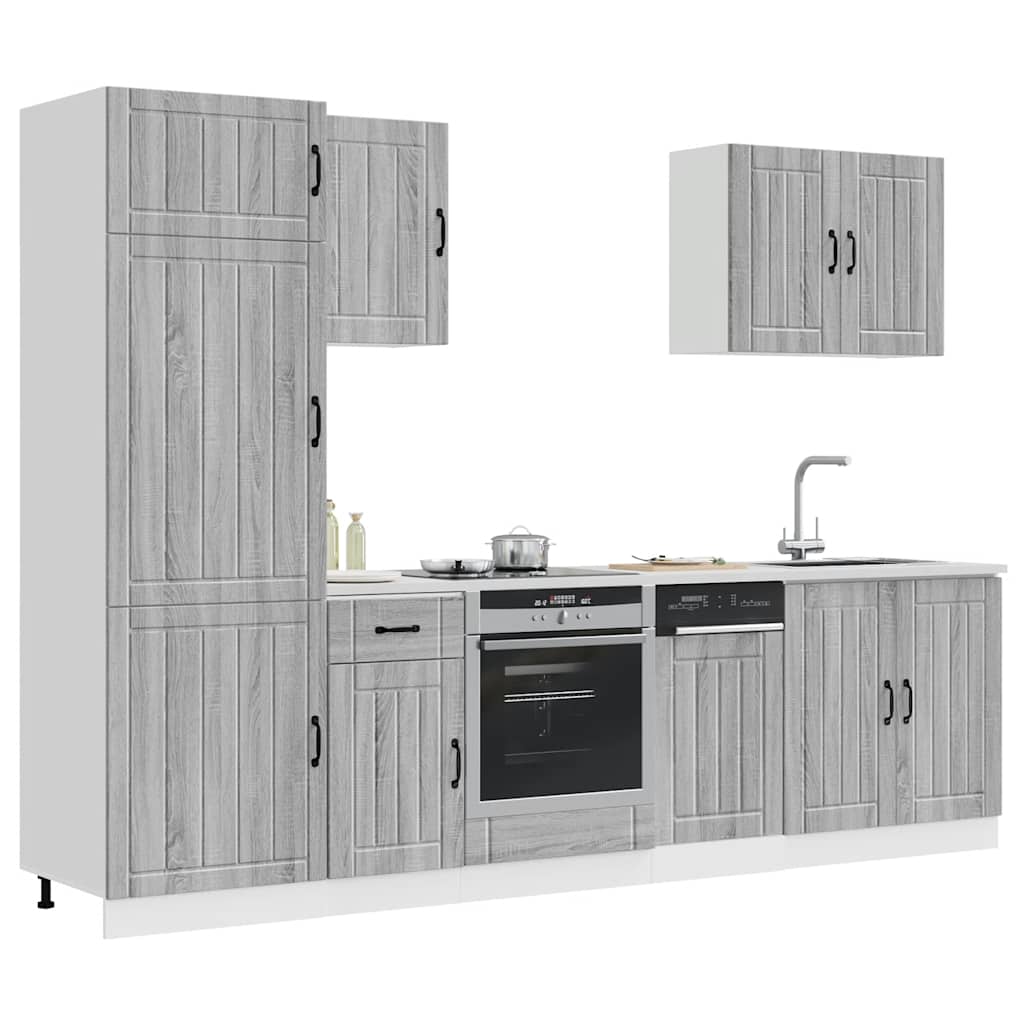 vidaXL 7 Piece Kitchen Cabinet Set "Lucca" Grey Sonoma Engineered Wood 3