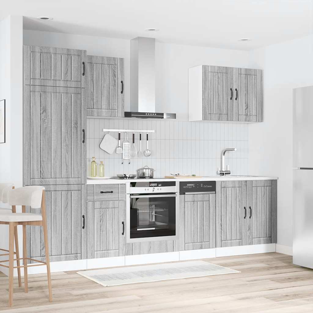 vidaXL 7 Piece Kitchen Cabinet Set "Lucca" Grey Sonoma Engineered Wood 1