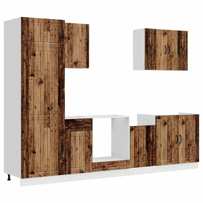 vidaXL 7 Piece Kitchen Cabinet Set "Lucca" Old Wood Engineered Wood 2