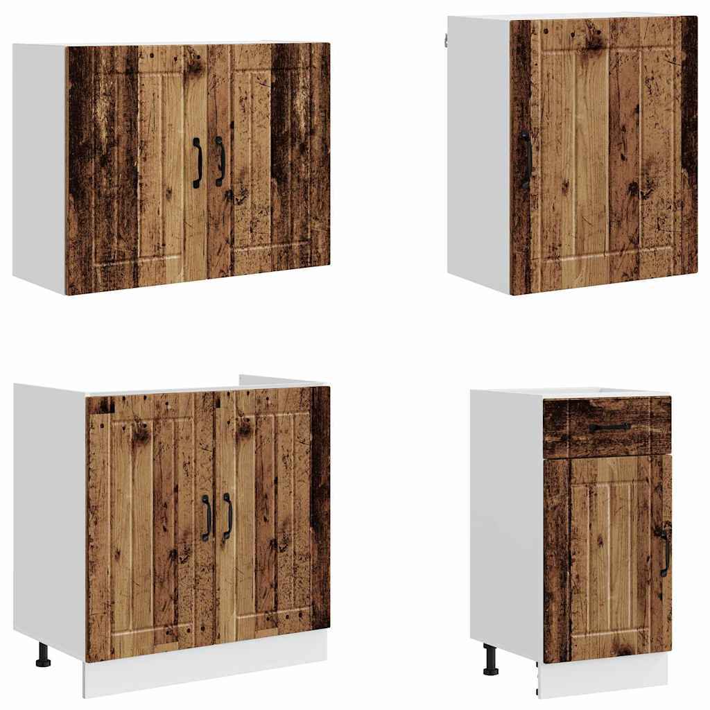 vidaXL 7 Piece Kitchen Cabinet Set "Lucca" Old Wood Engineered Wood 4