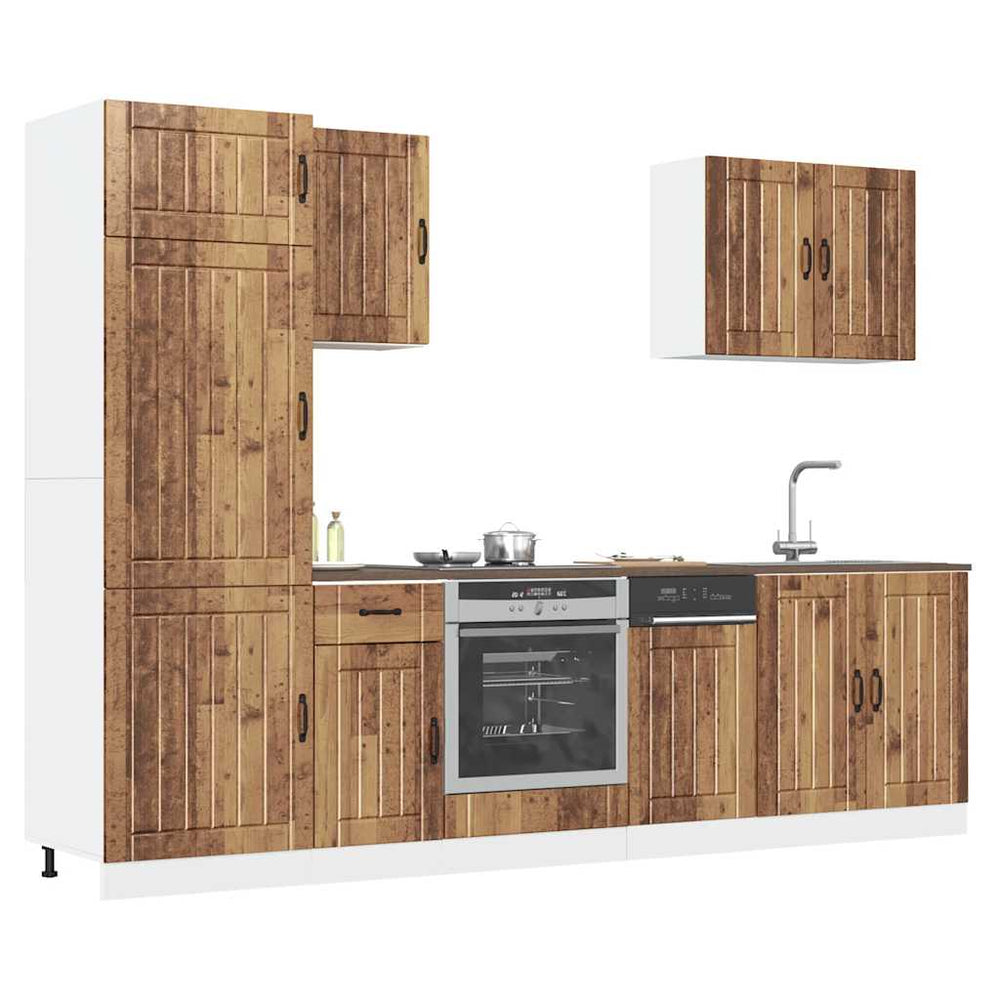 vidaXL 7 Piece Kitchen Cabinet Set "Lucca" Old Wood Engineered Wood