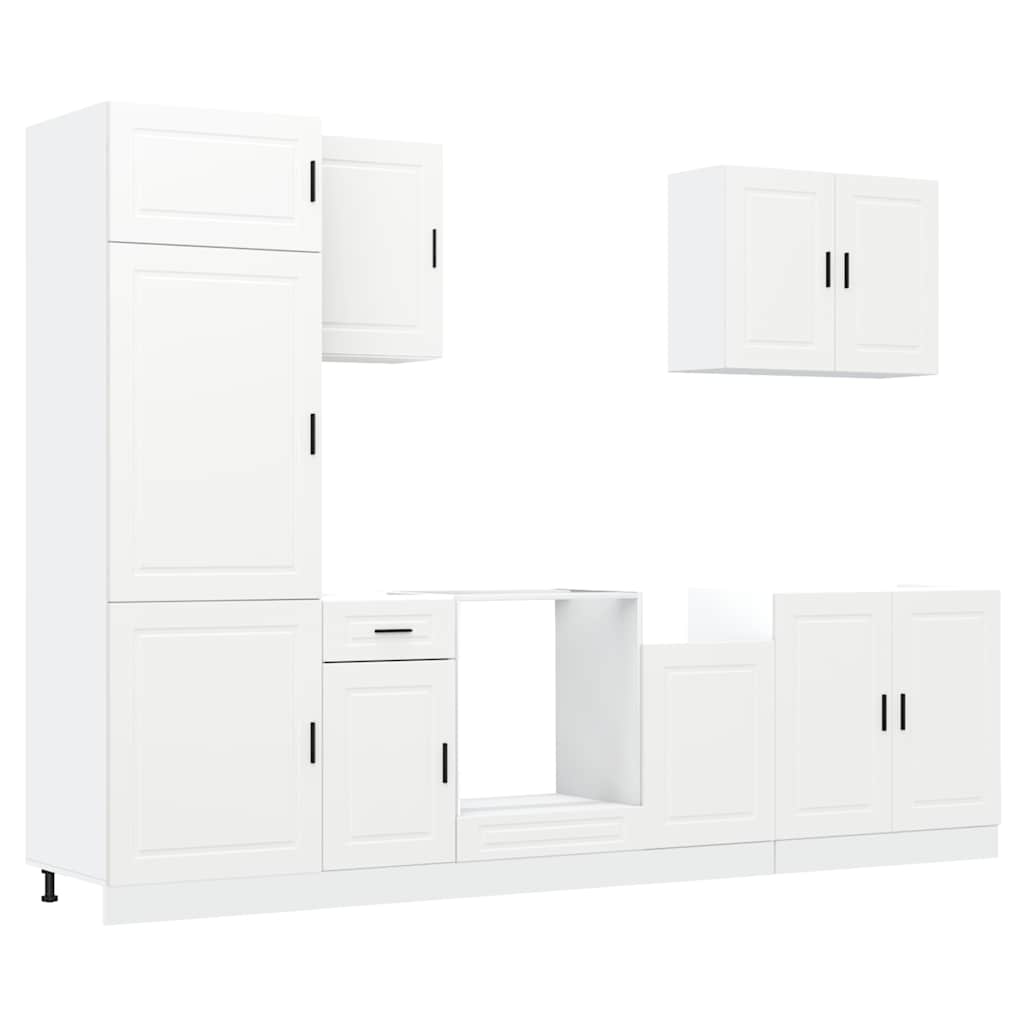 vidaXL 7 Piece Kitchen Cabinet Set "Porto" White Engineered Wood 2