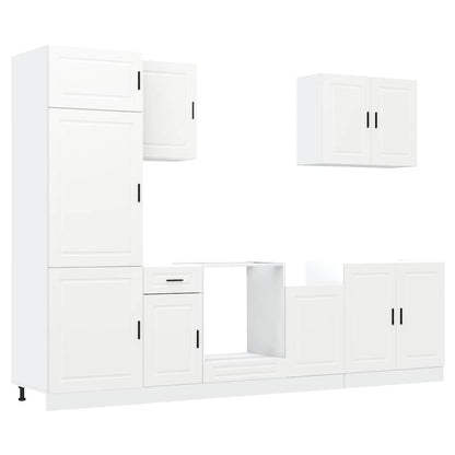 vidaXL 7 Piece Kitchen Cabinet Set "Porto" White Engineered Wood 2