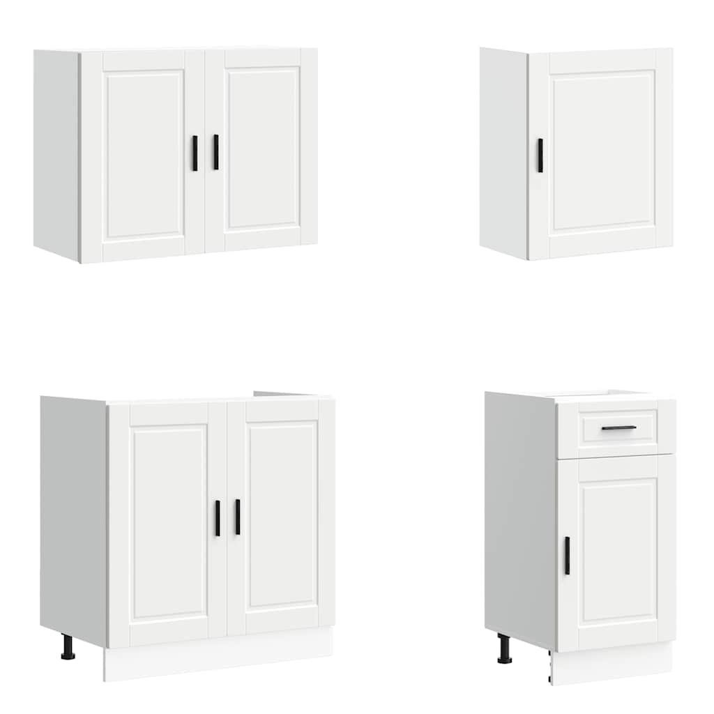 vidaXL 7 Piece Kitchen Cabinet Set "Porto" White Engineered Wood 4