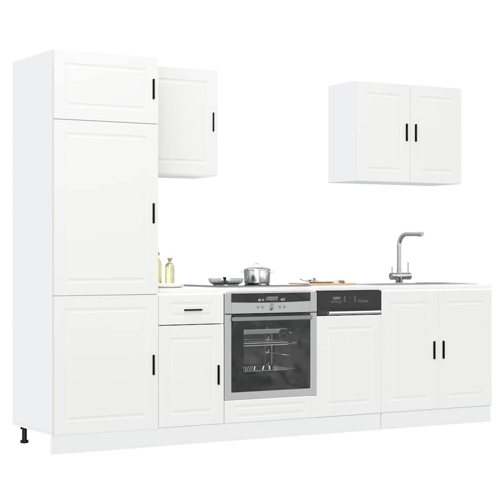 vidaXL 7 Piece Kitchen Cabinet Set "Porto" White Engineered Wood 1