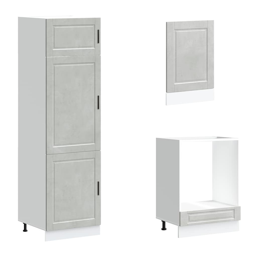vidaXL 7 Piece Kitchen Cabinet Set "Porto" Concrete Grey Engineered Wood 5