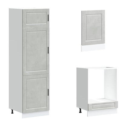 vidaXL 7 Piece Kitchen Cabinet Set "Porto" Concrete Grey Engineered Wood 5