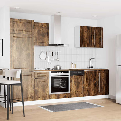 vidaXL 7 Piece Kitchen Cabinet Set "Porto" Smoked Oak Engineered Wood 3