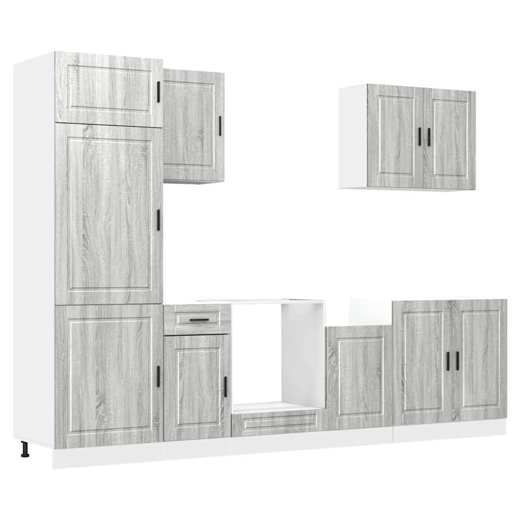 vidaXL 7 Piece Kitchen Cabinet Set "Porto" Grey Sonoma Engineered Wood 2