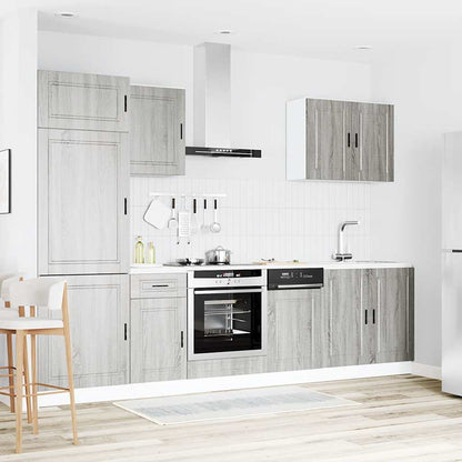 vidaXL 7 Piece Kitchen Cabinet Set "Porto" Grey Sonoma Engineered Wood 3
