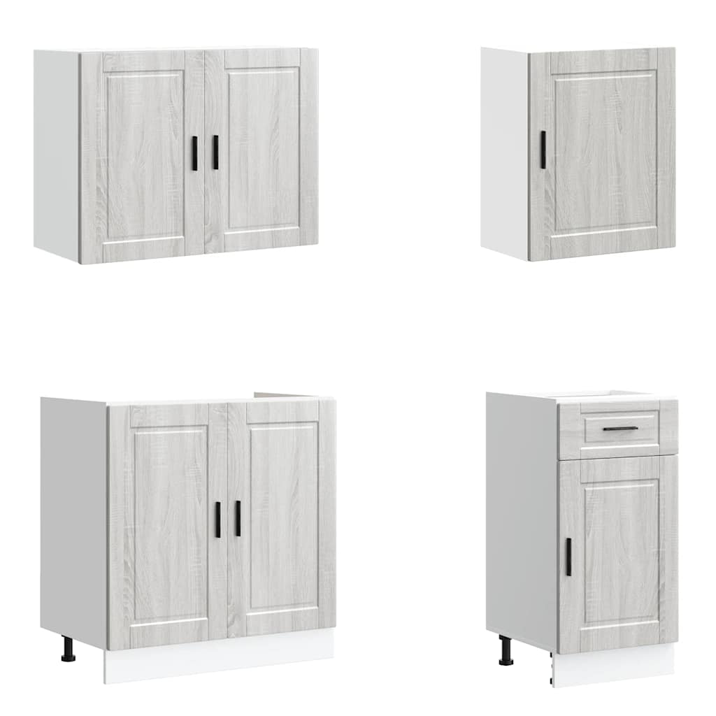 vidaXL 7 Piece Kitchen Cabinet Set "Porto" Grey Sonoma Engineered Wood 4