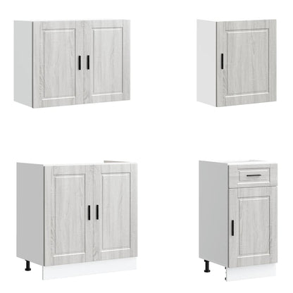 vidaXL 7 Piece Kitchen Cabinet Set "Porto" Grey Sonoma Engineered Wood 4