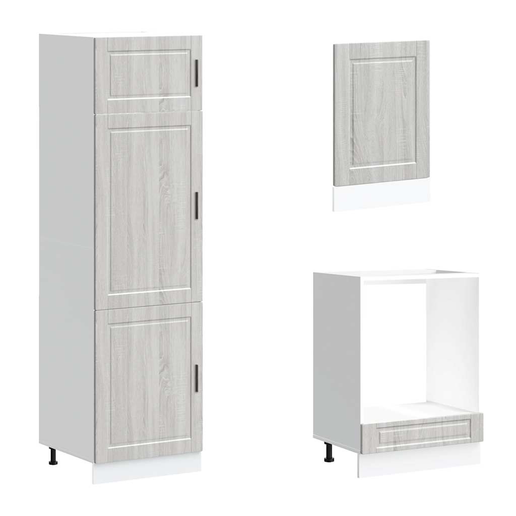 vidaXL 7 Piece Kitchen Cabinet Set "Porto" Grey Sonoma Engineered Wood 5