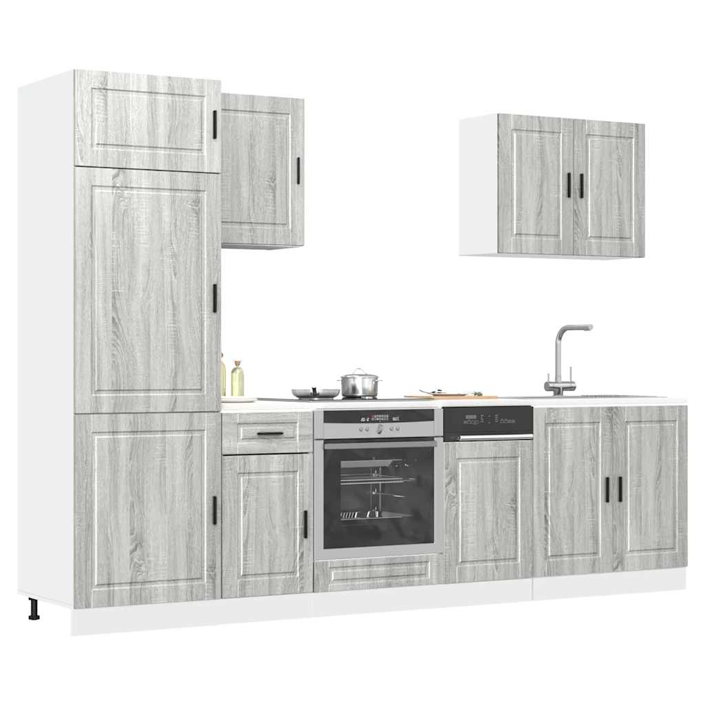 vidaXL 7 Piece Kitchen Cabinet Set "Porto" Grey Sonoma Engineered Wood 1